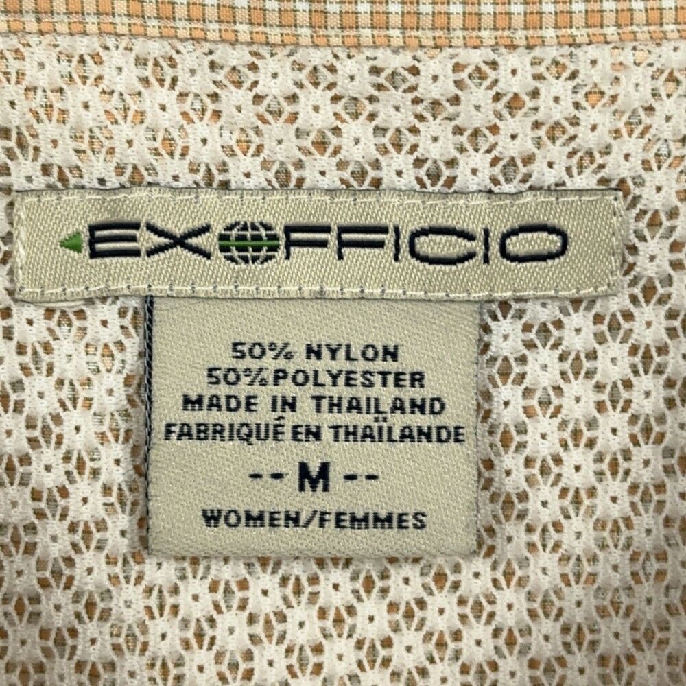 ExOfficio Shirt Womens Sz Medium Orange Long Sleeve Vented Hiking Outdoor Travel - Picture 9 of 11